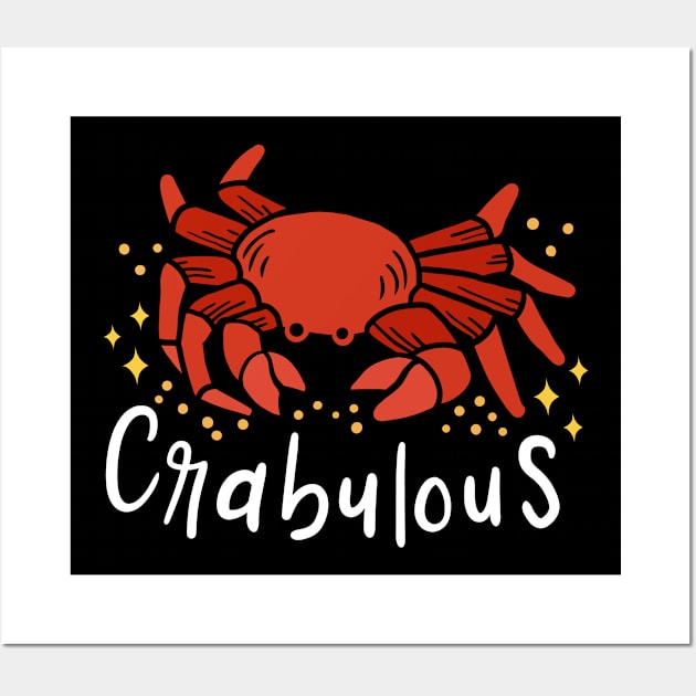 Crab Crabbing Seafood Crab Season Wall Art by KAWAIITEE